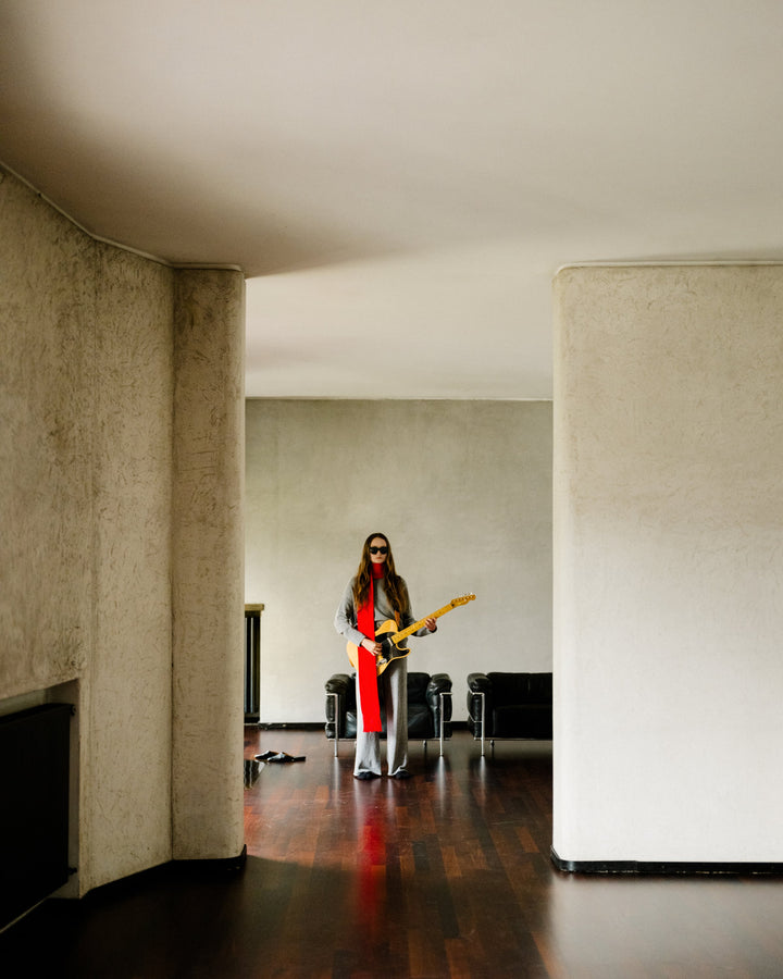 Cashmere Mix Fringed Scarf-4