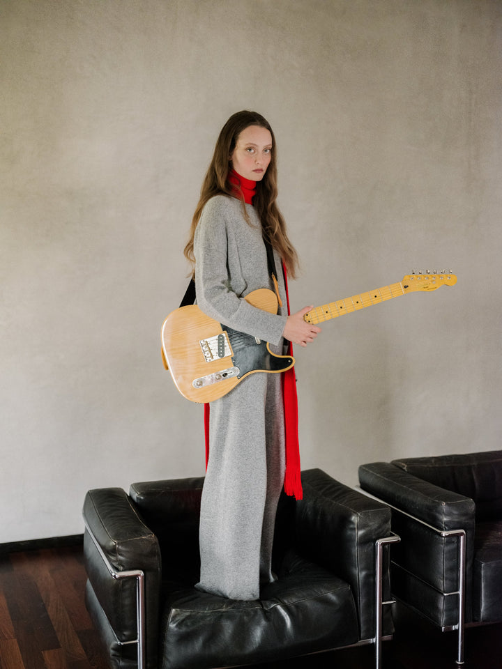 Cashmere Mix Fringed Scarf-3